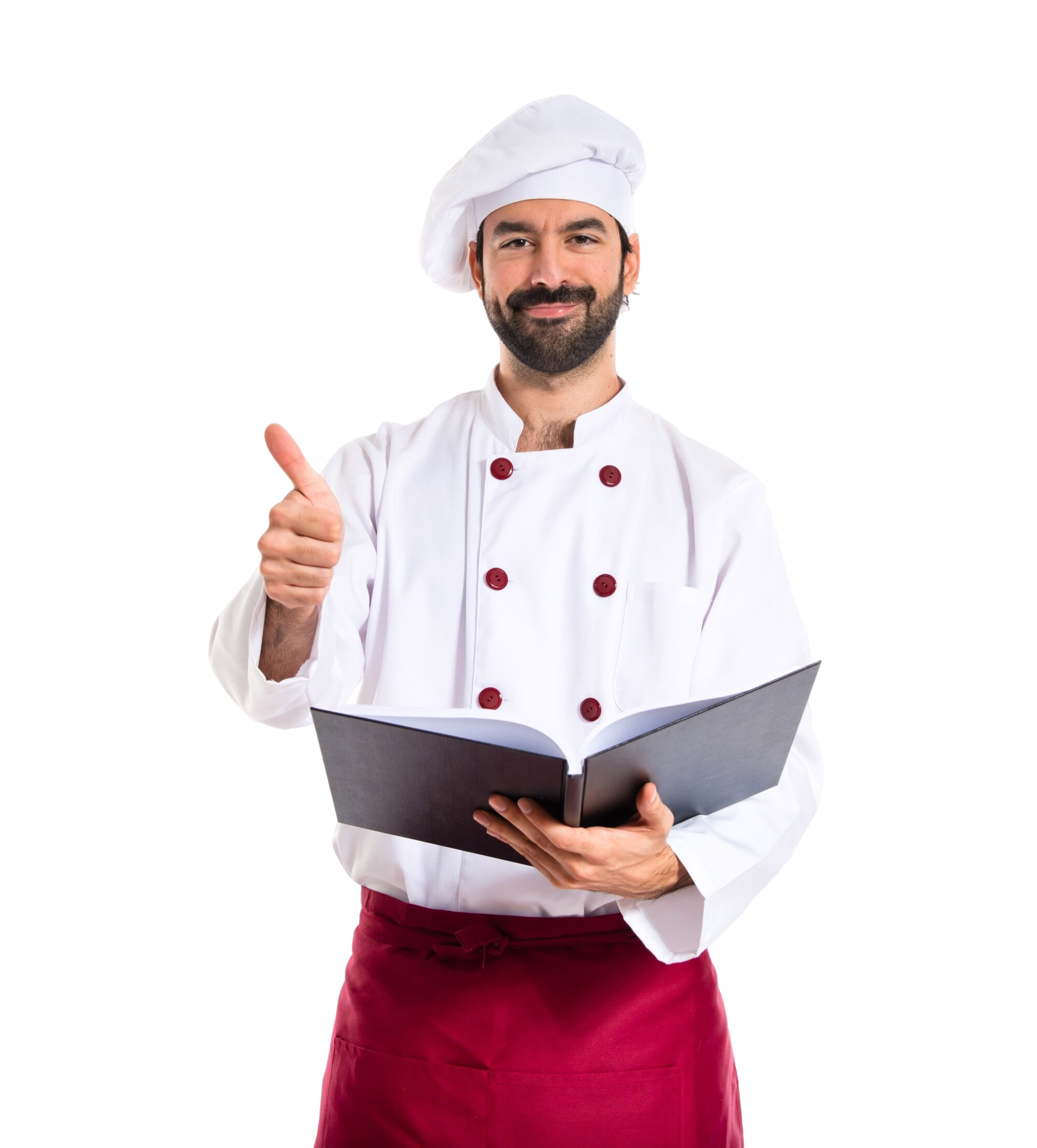 Chef leest een boek